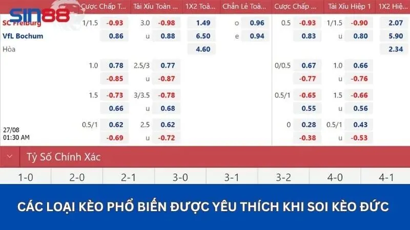 Soi Kèo Đức: Thông Tin Anh Em Nên Biết Trước Khi Tham Gia 3 Các loại kèo phổ biến được yêu thích khi soi kèo Đức