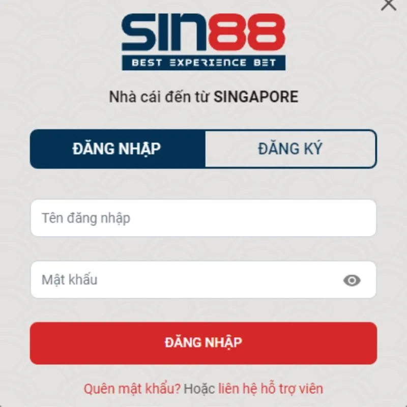 Cách đăng nhập tài khoản sin88