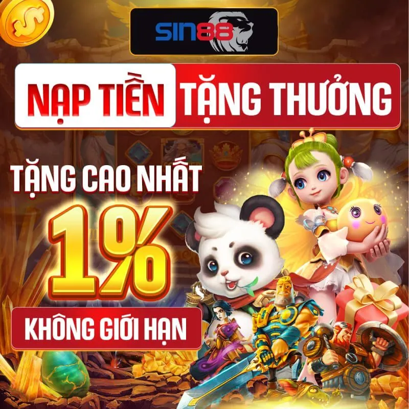 Khuyến mãi nạp tiền tặng thưởng tại sin88
